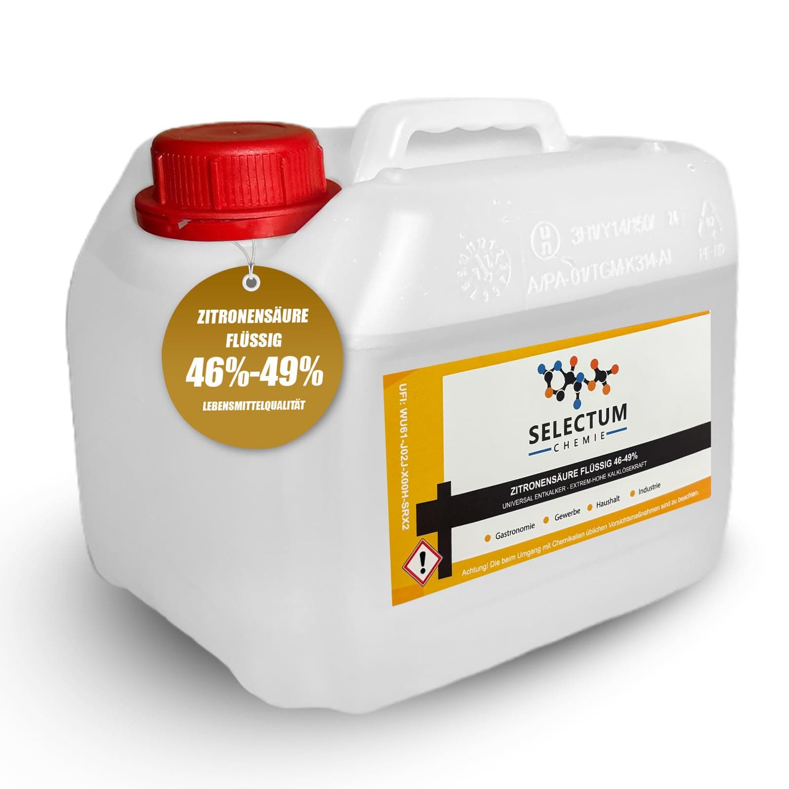 3 Liter pure Reine Citronensäure | Flüssiger Bio-Entkalker für Küche & Bad | Effektiv gegen Kalkablagerungen | 100% natürliche Inhaltsstoffe | Lebensmittelsauber