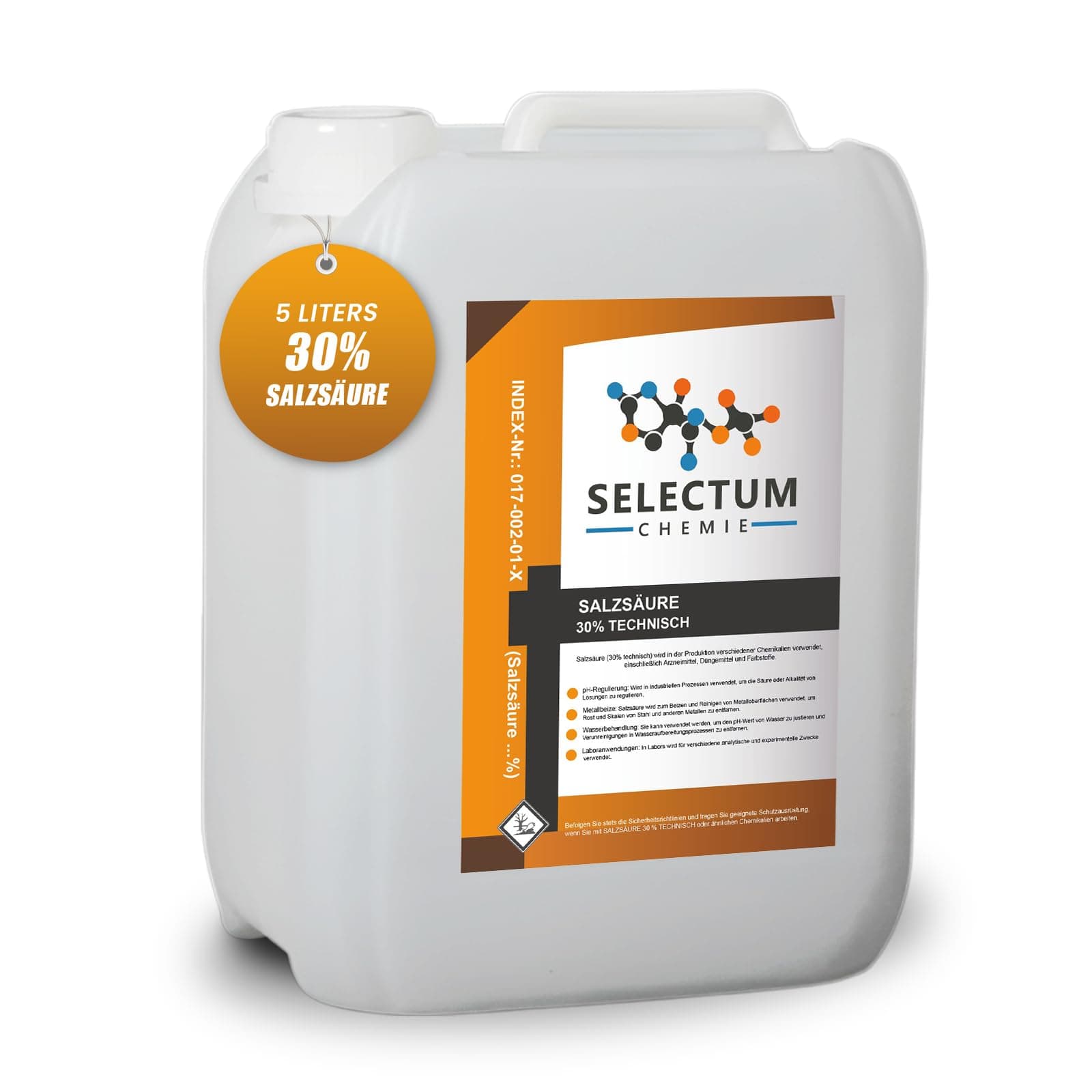 Salzsäure 30-31% technisch 5 Liter = 6 Kg UN1789