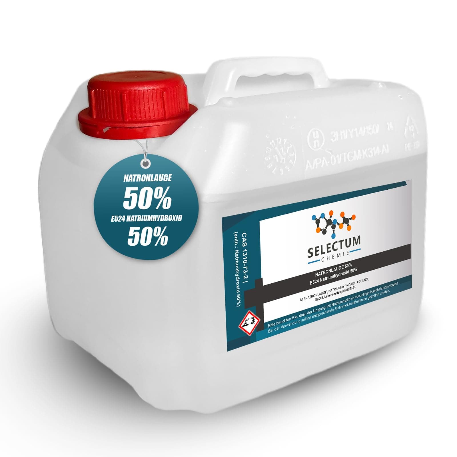 3 Liter  Natronlauge (Natriumhydroxid) 50 %  NaOH in Lebensmittelqualität E524 für Brezenlauge, Brezellauge, Laugengebäck, Backen, und Lebensmittelverarbeitung